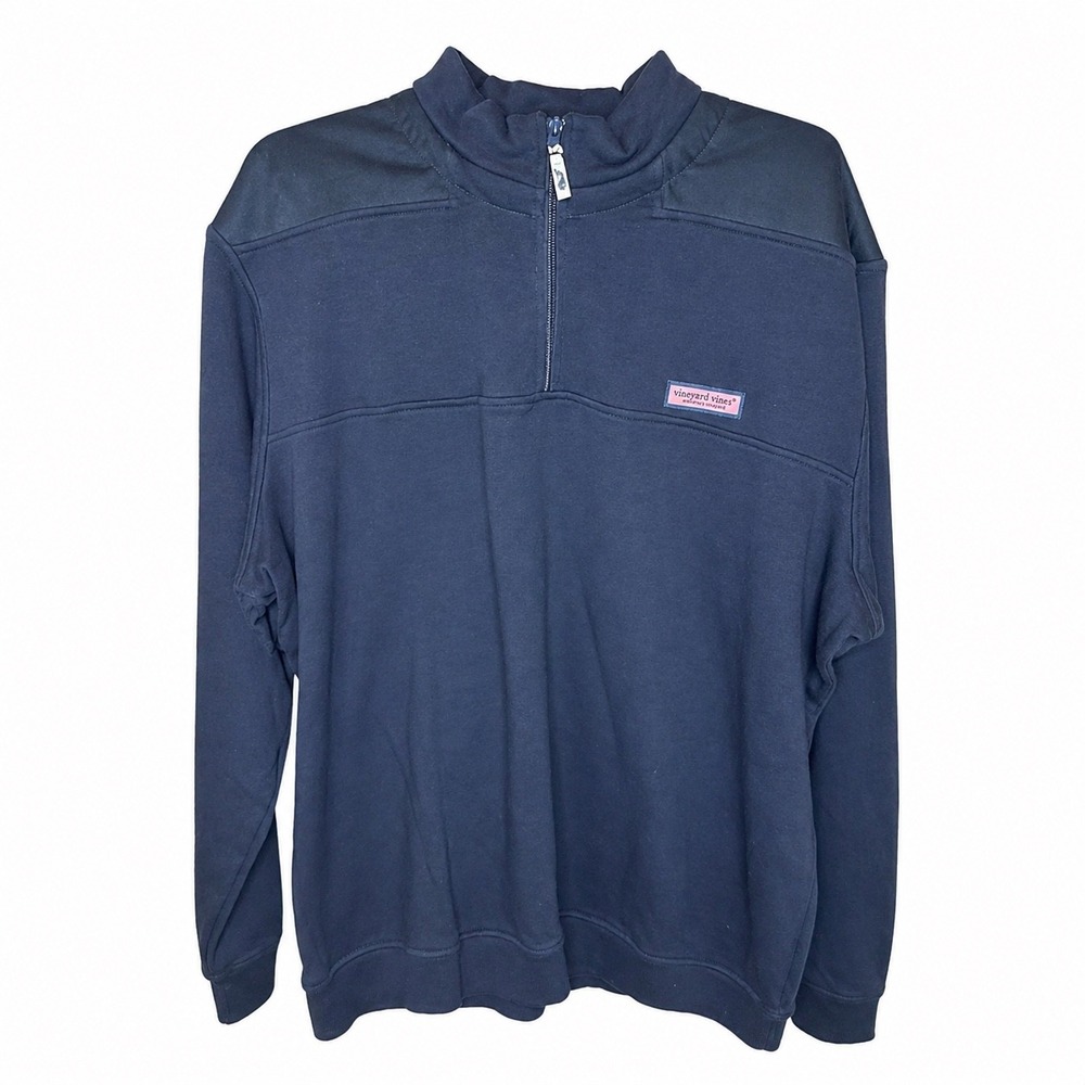 Vineyard Vines Quarter Zip Pullover 2X Navy Blue Shep Shirt Sweatshirt NWT - Picture 2 of 7